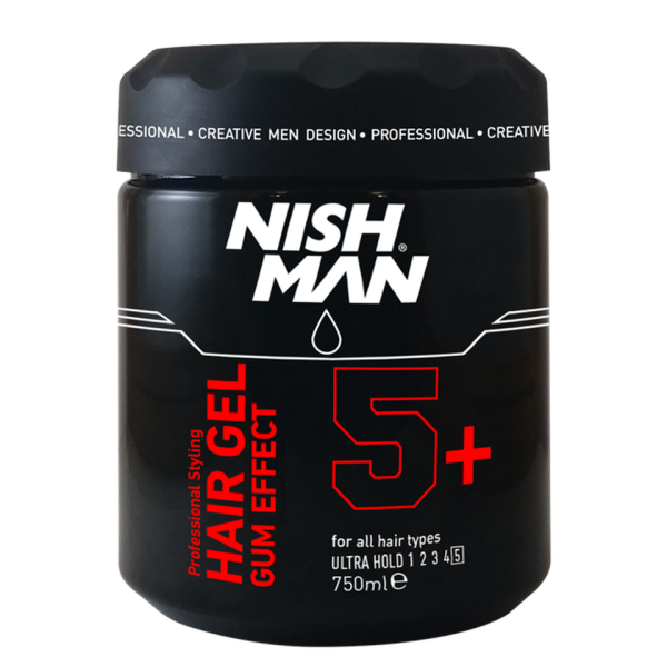 Nishman 5+ Ultra Strong Hold Gum Effect Hair Gel