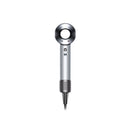 Dyson Supersonic professional hair dryer, silver with concentrator nozzle and button panel