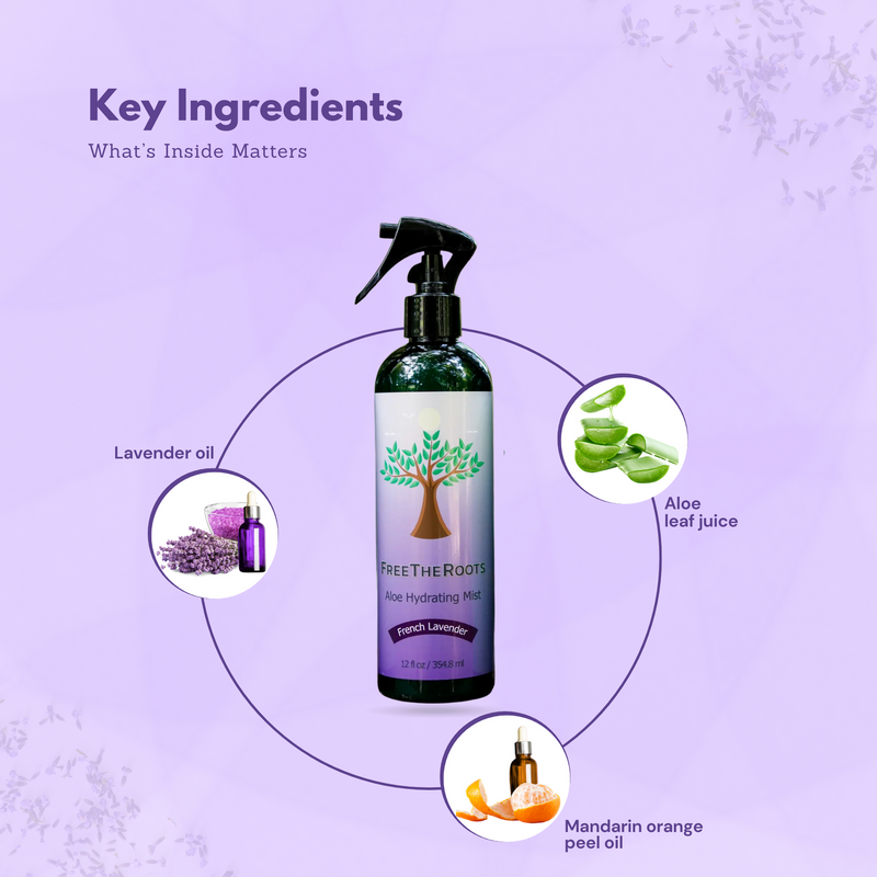 FreeTheRoots Vegan & Cruelty-Free Aloe Hydrating Hair Mist - French Lavender (354.8ml/12oz)