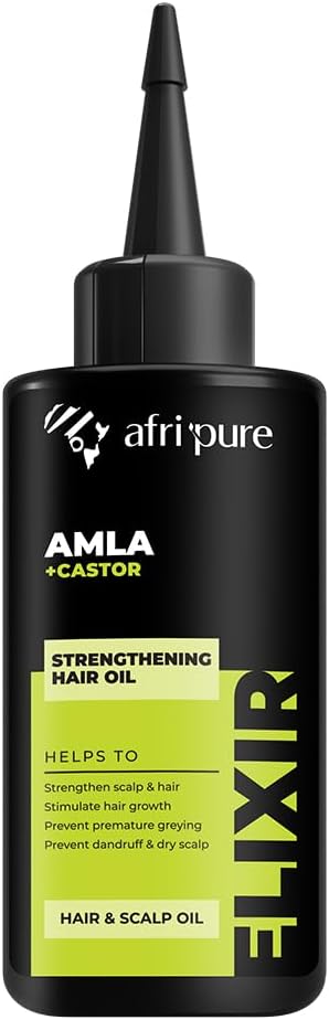 Afri Pure Amla + Castor Hair Strengthening Oil (100ml/3.4oz)