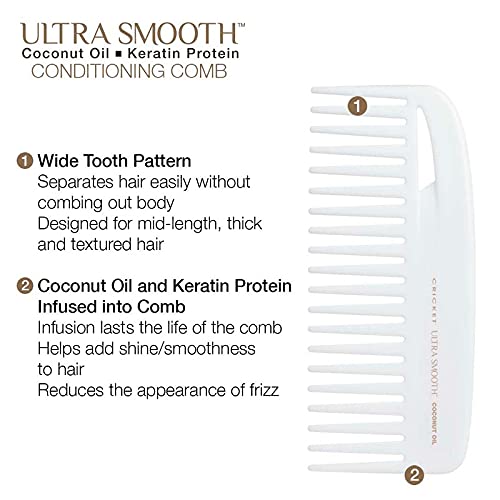Cricket Ultra Smooth Coconut & Keratin Infused Comb
