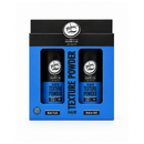 Hair texture powder set in black and blue box, medium hold, matte finish