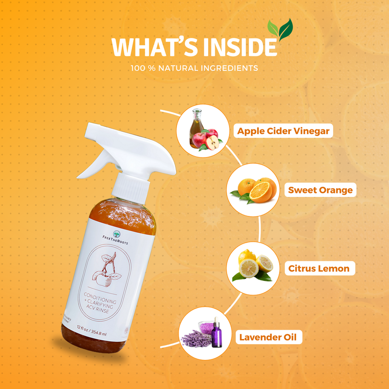 FreeTheRoots Conditioning + Clarifying ACV Rinse - Orange Peel (354.8ml/12oz)