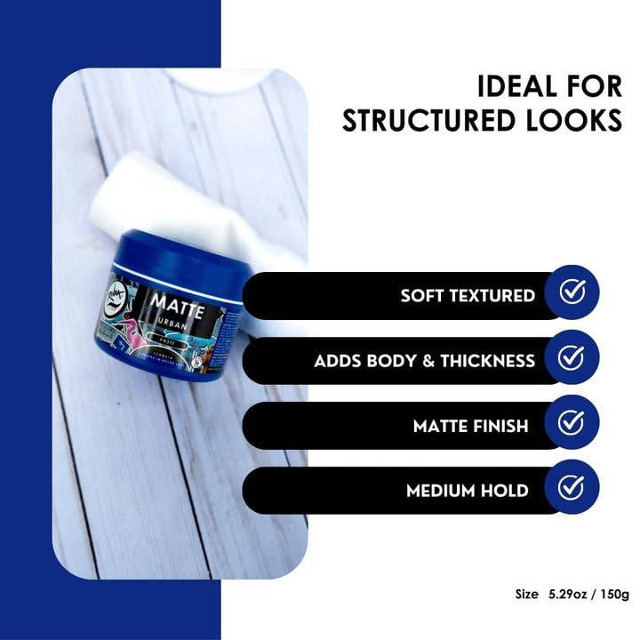 Rolda Urban Matte Paste Medium Hold No Shine (150g/5.29oz)