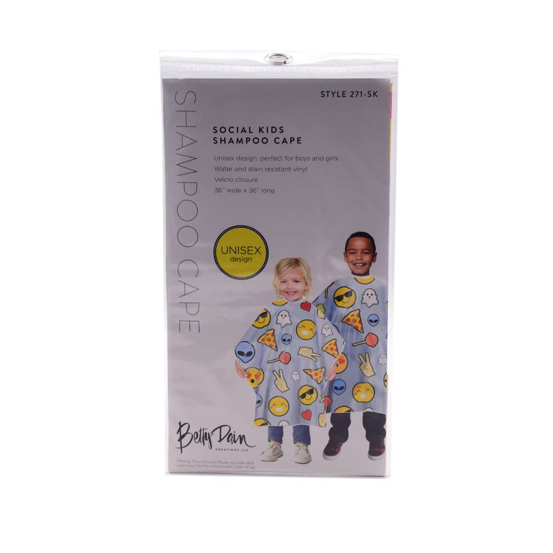 Betty Dain Touch-and-Close Social Kids Shampoo Cape