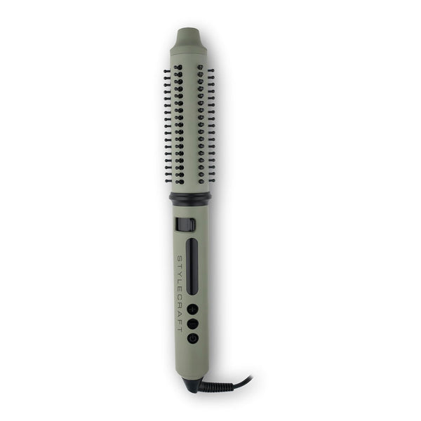 StyleCraft Sage Retractable Styling Brush & Curling Wand w/ Ceramic Barrel - 1.25" (SC716GR)
