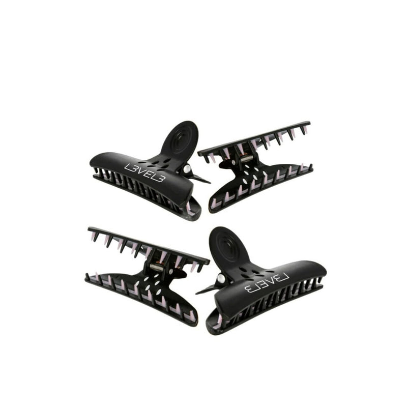 L3VEL3 Claw Hair Clips (4pk)