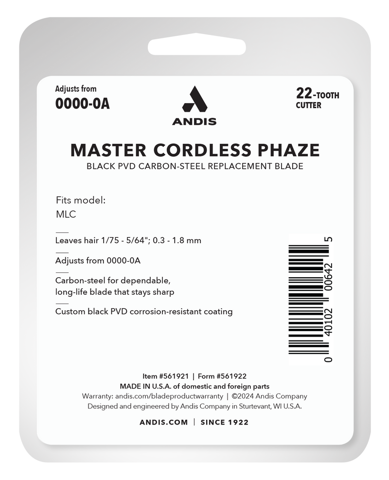 Andis Phaze 22-Tooth Replacement Blade - MLC (561921)