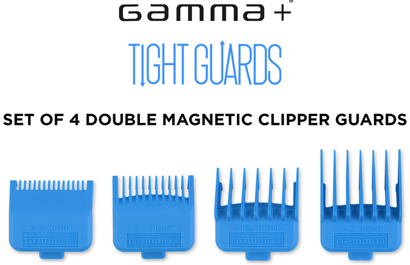 Gamma+ Dub Magnetic Tight Clipper Guards - Cyan Blue (4 Pack) (GPTGB)
