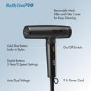 BaBylissPRO Nano Titanium Light Ionic High Speed Hair Dryer - Matte Black (BNTC9200MB)
