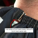 Supreme Trimmer Premium Hair Cutting Barber Cape w/ Hook Clip - Blue Neon