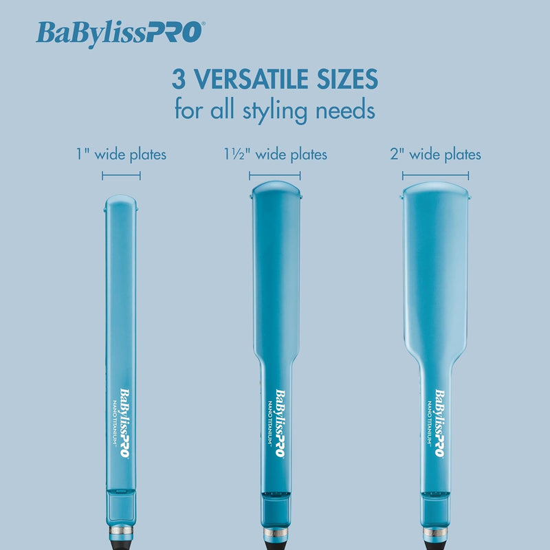 BaBylissPRO Nano Titanium Ultra-Thin Flat Iron (Choose size)