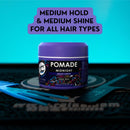 Rolda Midnight Pomade Medium Hold Medium Shine w/ Keratin Complex (150g/5.29oz)