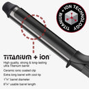 Olivia Garden Titanium + Ion Curling Iron - 1 1/4" + Free Detangling Brush