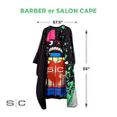 StyleCraft Radioactive Barber & Stylist Cape - Black (SC311B)