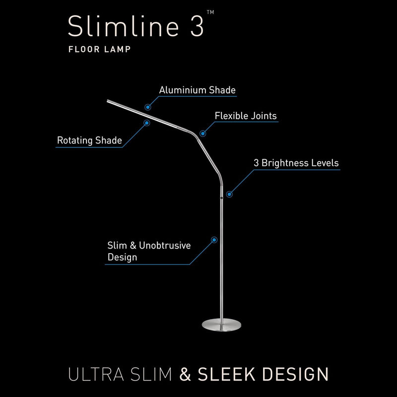 Daylight Slimline 3 LED Floor Lamp (U35118)