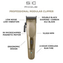 StyleCraft Rogue Clipper/Trimmer Combo Set w/ Microchipped Magnetic Motor - Metallic Matte Gunmetal (SC201N)