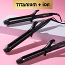 Olivia Garden Professional Titanium Curling Iron w/ Free OG Detangling Hair Brush