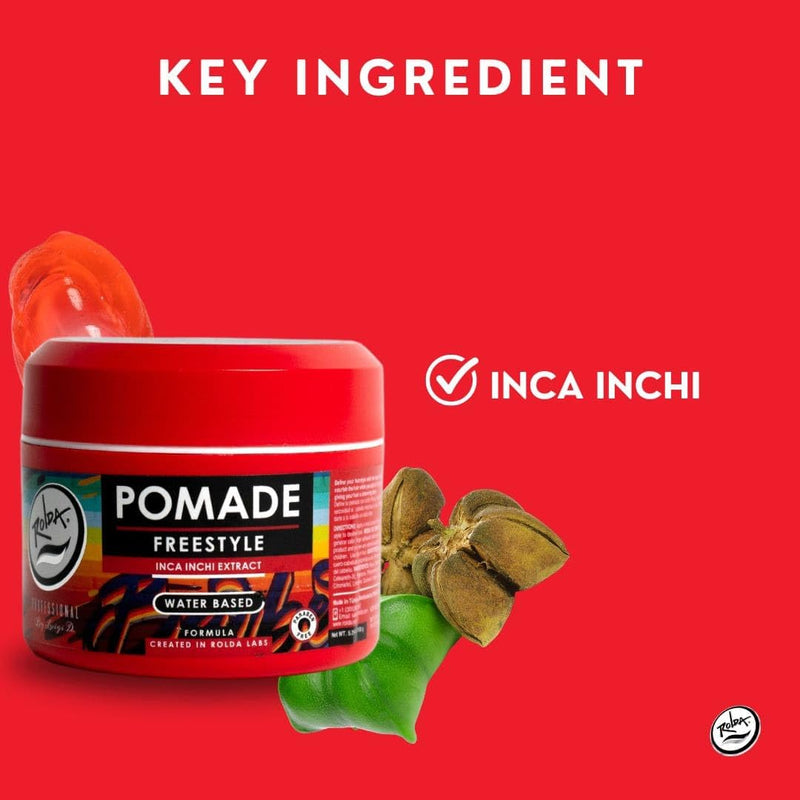 Rolda FreeStyle Pomade Medium Hold Medium Shine Water Based w/ Inca Inchi Extract (150g/5.29oz)