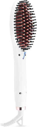 StyleCraft Ionic Straightening Hot Brush w/ Cool Tips & LED Display (SC705W)