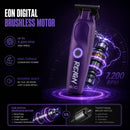 StyleCraft Purple Reign EON Digital Brushless Cordless Clipper & Trimmer Bundle (SC620P + SC422P)