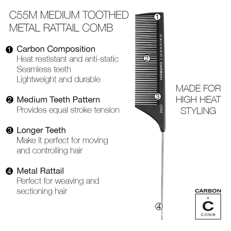 Cricket Carbon Static-Free & Heat Resistant Cutting Comb