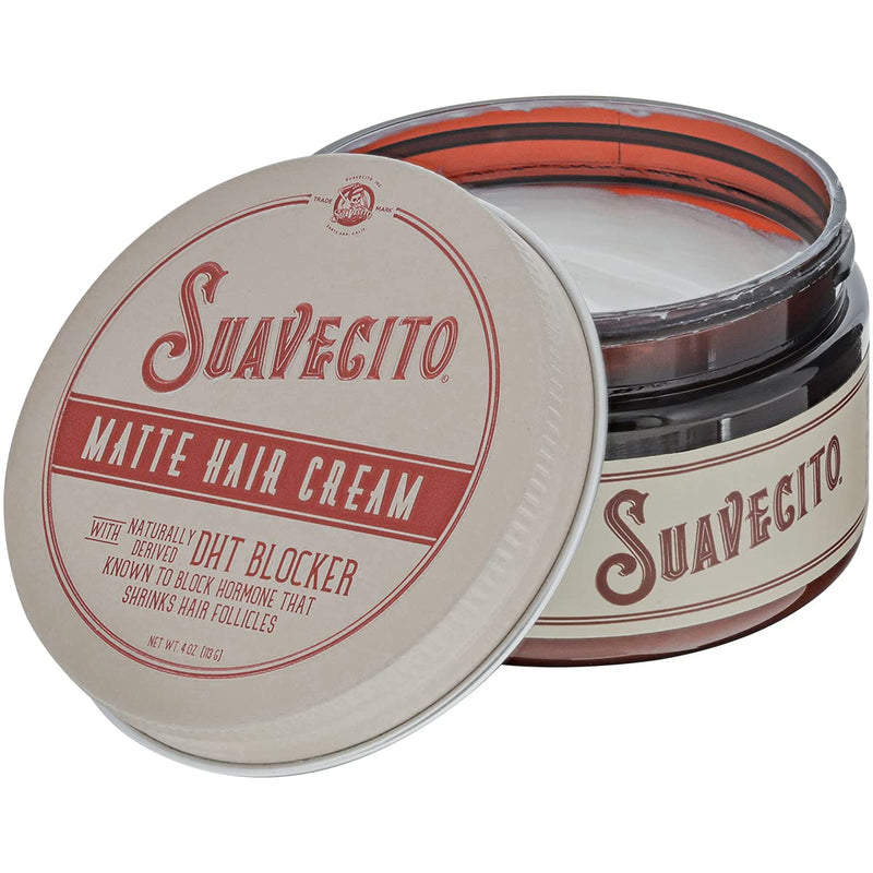 Suavecito Matte Hair Cream w/ DHT Blocker (4oz/113g)