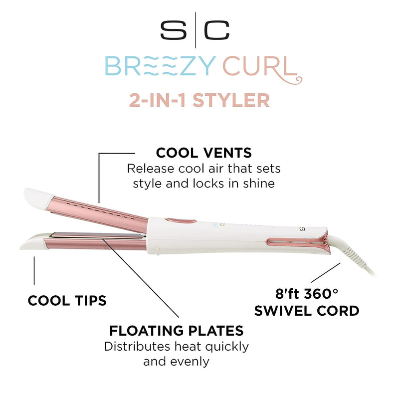 StyleCraft Breezy Curl 2-in-1 Cool Air Hair Styler