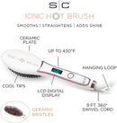 StyleCraft Ionic Straightening Hot Brush w/ Cool Tips & LED Display (SC705W)