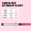 BaBylissPRO Limited Edition Pink Rush Extended Barrel Curling Iron - 1.25" (BNTW125XLHP)