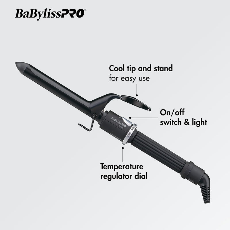 BaBylissPRO Porcelain Ceramic Spring Curling Iron