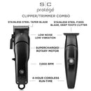 Stylecraft Protege Cordless Clipper & Trimmer Combo - Matte Metallic Black (SCPCPMB)
