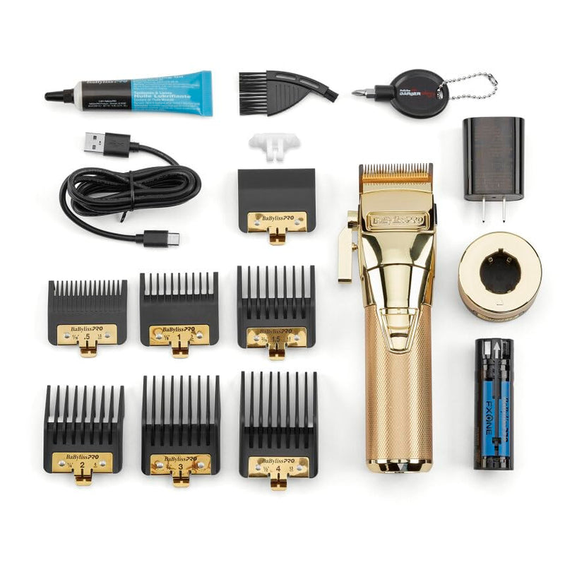 BaBylissPRO FXONE  GoldFX Clipper (FX899G), Trimmer (FX799G) & Shaver (FX79FSG) Bundle