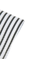 Betty Dain Seersucker Barber Cape w/ Snap Closure - Black & White