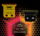 StyleCraft Fixed X-PRO Gold Titanium Replacement Trimmer Blade w/ Black Diamond Carbon DLC  Deep Tooth Cutter Set (SC523GB)