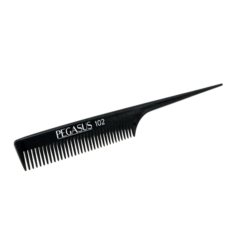 Pegasus Hard Rubber Comb (102) 8" Rat Tail with Coarse Teeth