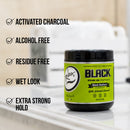 Rolda Medium Hold Medium Shine Black Styling Gel w/ Activated Charcoal