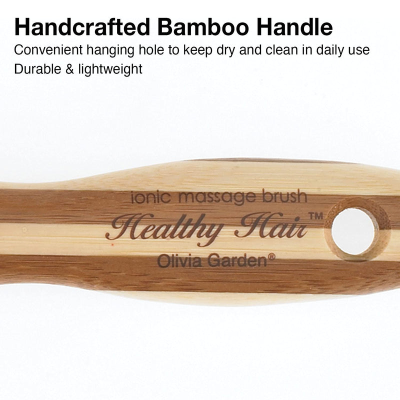 Olivia Garden Healthy Hair Eco Friendly Bamboo Ionic Massage Paddle Collection (HH)