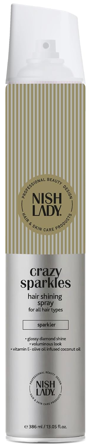 Nish Lady Crazy Sparkles Hair Shining Spry for All Hair Types - Sparkler