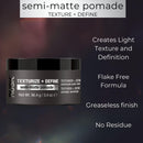 Rusk Texturize + Define Semi-Matte Pomade (96.4g/3.4oz)