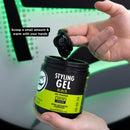 Rolda Extra Strong Hold Medium Shine Black Styling Gel w/ Activated Charcoal