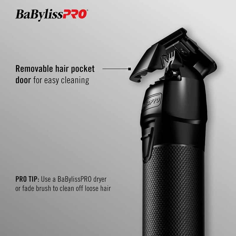 BaBylissPRO FXONE BLACKFX All-Metal Interchangeable-Battery Cordless Trimmer (FX799MB)