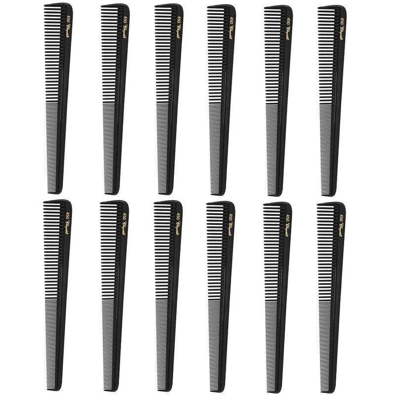 Krest Cleopatra Tapering Barber Comb (No. 450) - Black