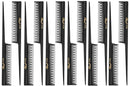 Krest 8" Rattail Teasing Comb - Black (No. 4740)