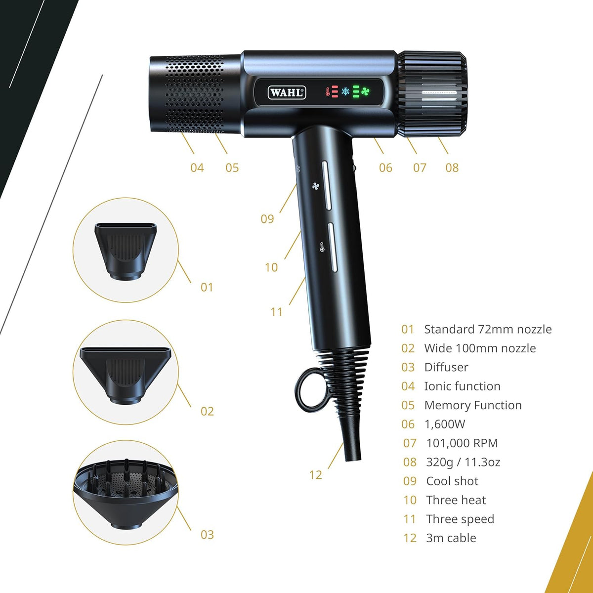 Wahl Professional Vanquish Hair Dryer (3026641)