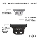 Stylecraft Trimmer Blade with DLC Fixed Blade & Steel Deep Tooth Cutter (SCAHRBD)