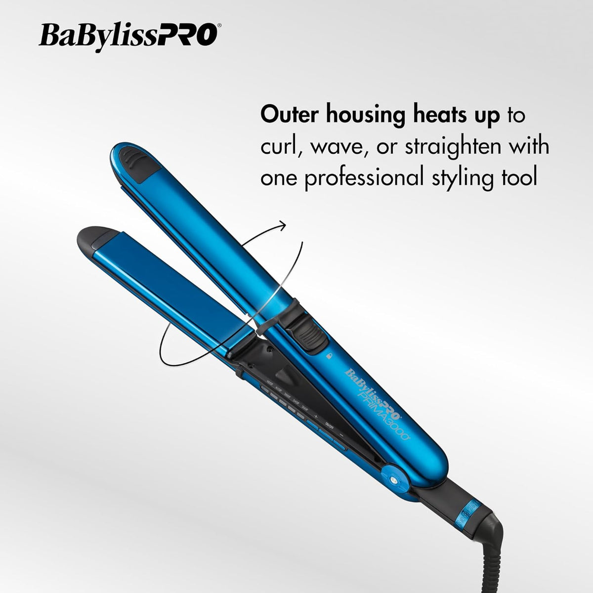 BaBylissPRO Limited Edition Black & Blue Nano Titanium Prima 3000 Flat