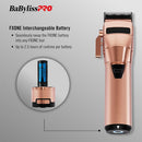 BaBylissPRO FXOne Rose GoldFX All-Metal Interchangeable Battery Cordless Clipper (FX899RG)