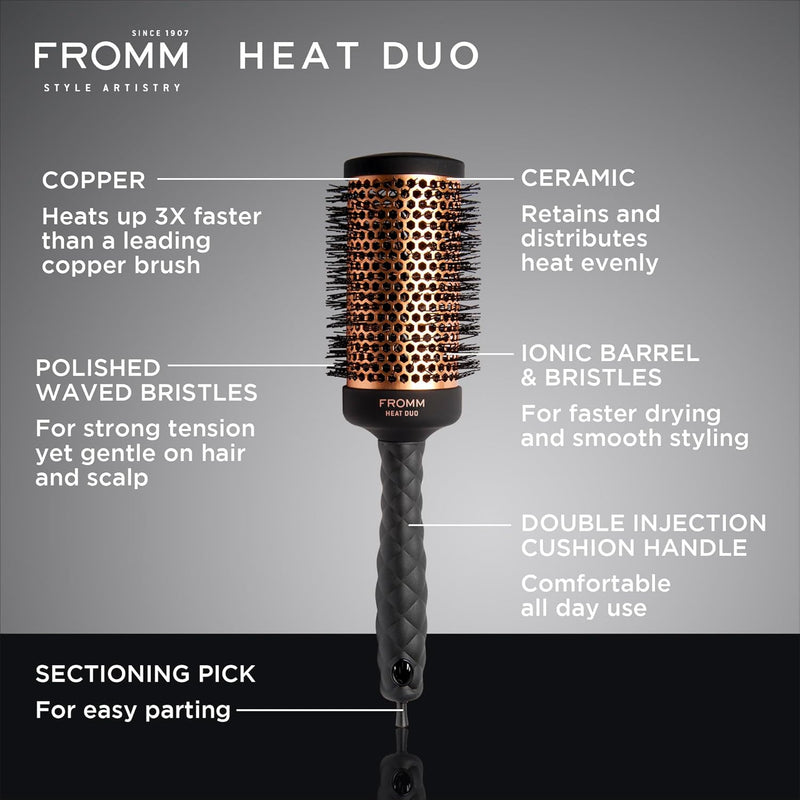 FROMM Heat Duo Copper Thermal Round Hair Brush Collection