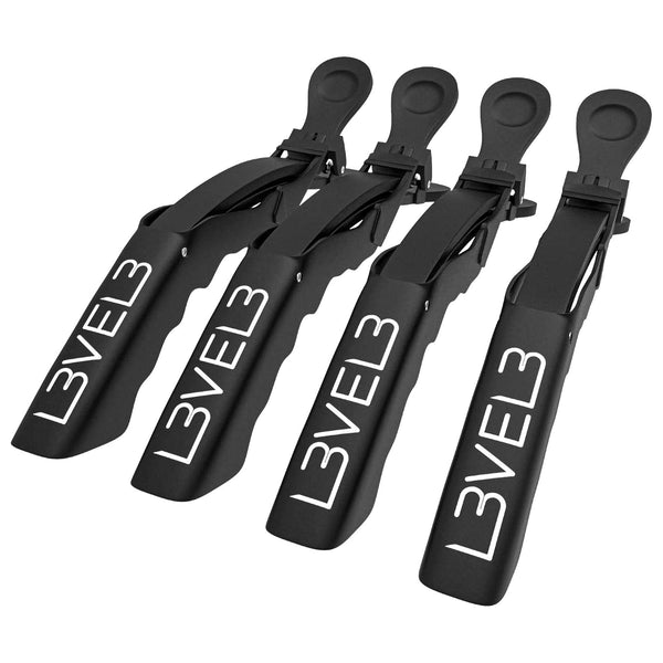 L3VEL3 Croc Hair Clips 4pk - Black